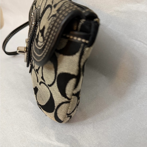 Coach Y2K Black and Gray Signature Wristlet